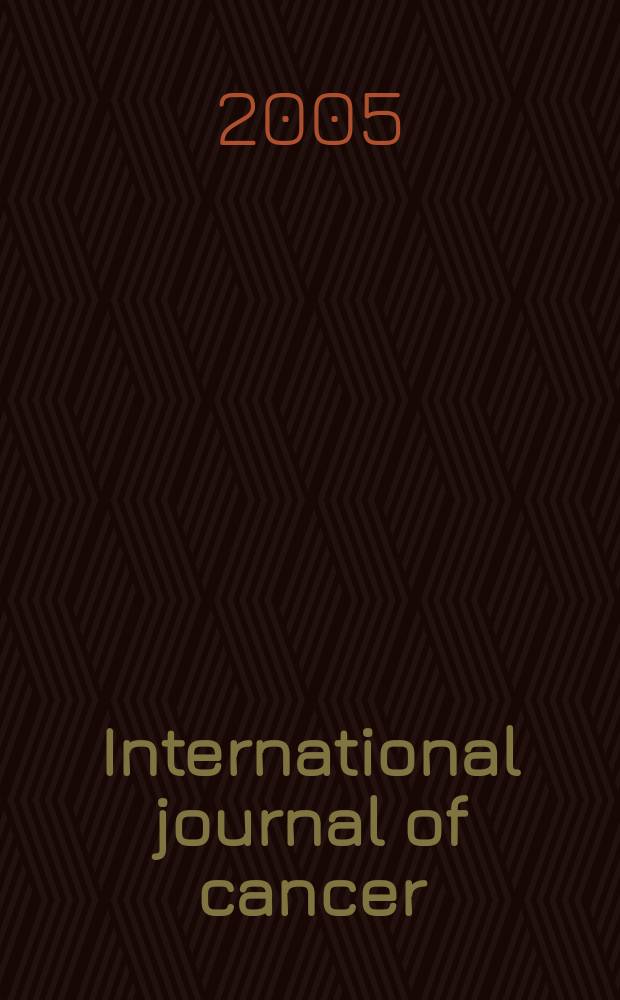 International journal of cancer : Publ. of the International union against cancer. Vol.113, №5