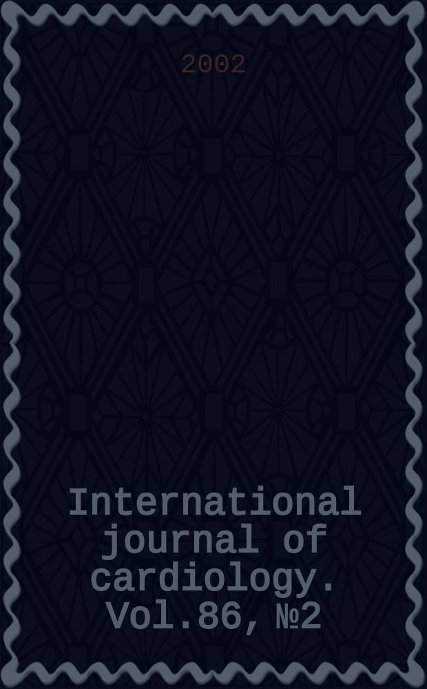 International journal of cardiology. Vol.86, №2/3