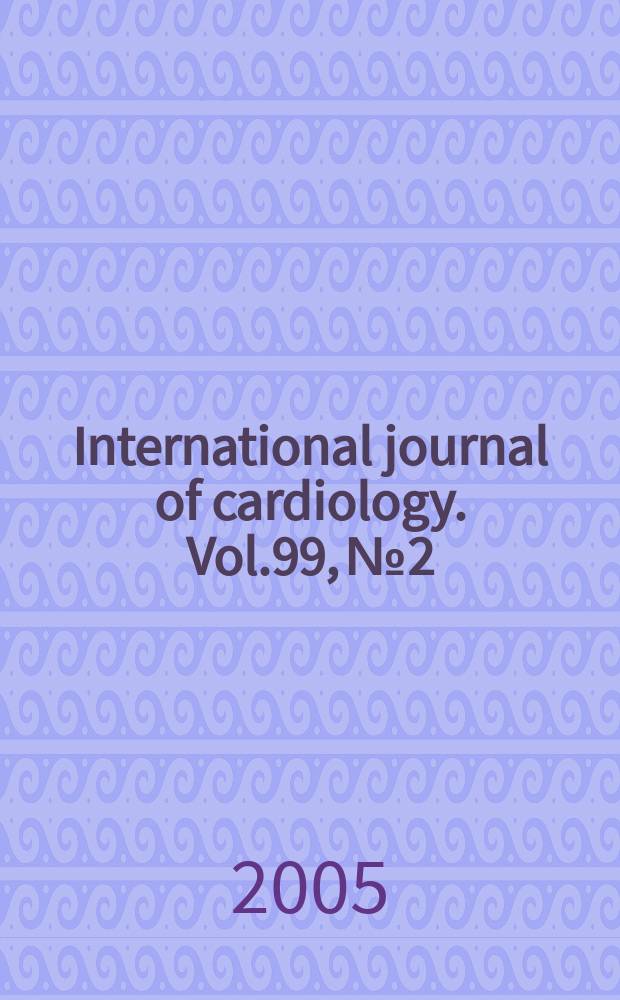 International journal of cardiology. Vol.99, №2