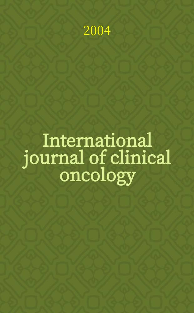 International journal of clinical oncology : Offic. j. of the Japan soc. of clinical oncology. Vol.9, №4