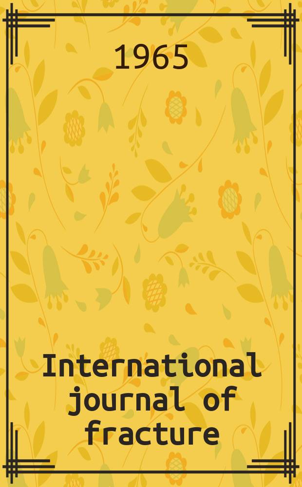 International journal of fracture