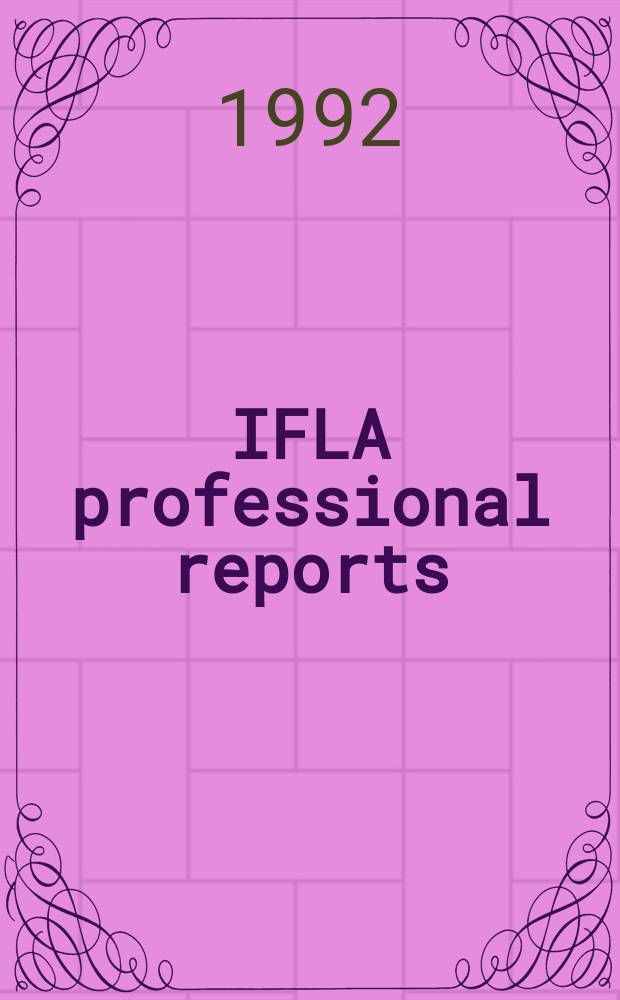 IFLA professional reports