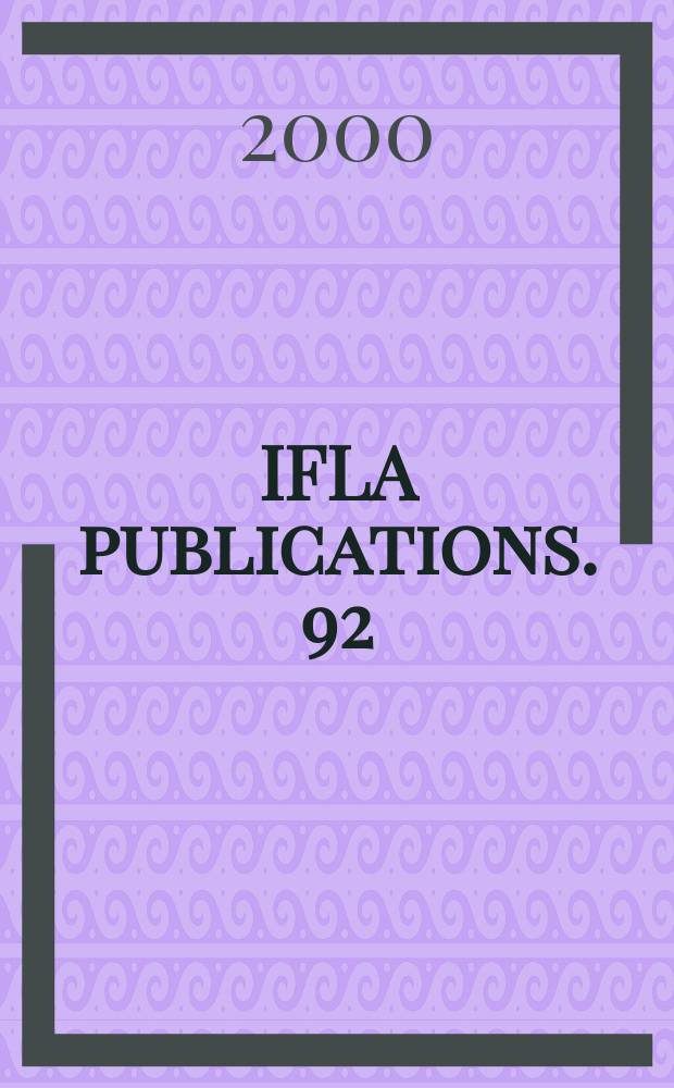 IFLA publications. 92/93 : World directory of map collection