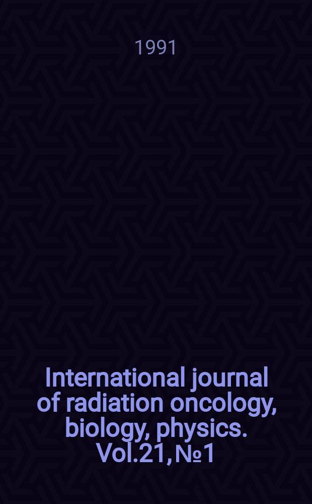 International journal of radiation oncology, biology, physics. Vol.21, №1 : Three-dimensional photon treatment planning