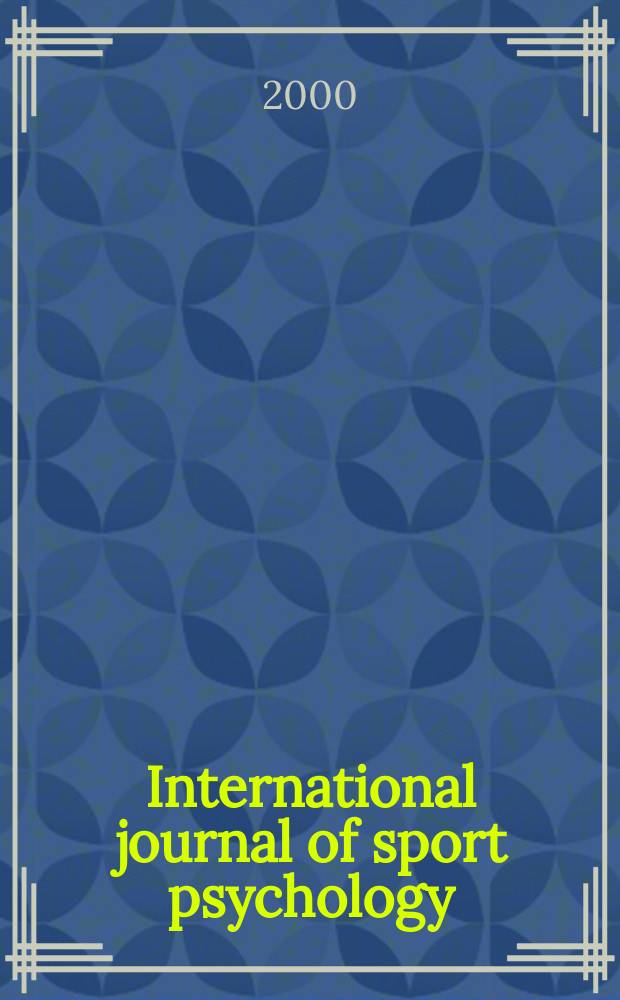 International journal of sport psychology : Offic. j. of the Intern. soc. of sports psychology. Vol.31, Указатель