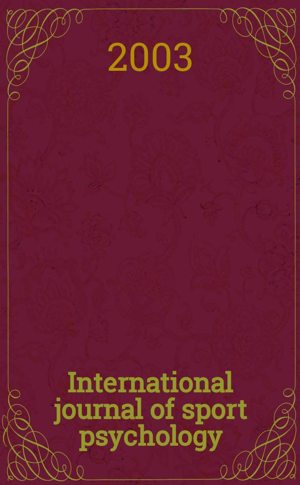 International journal of sport psychology : Offic. j. of the Intern. soc. of sports psychology. Vol.34, №3