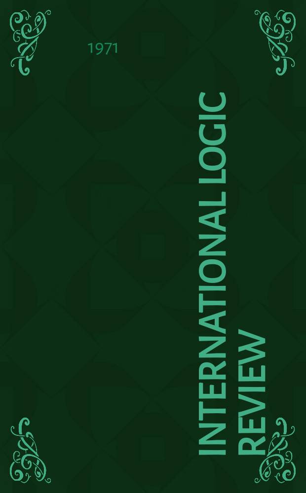 International logic review = Rassegna internazionale di logica