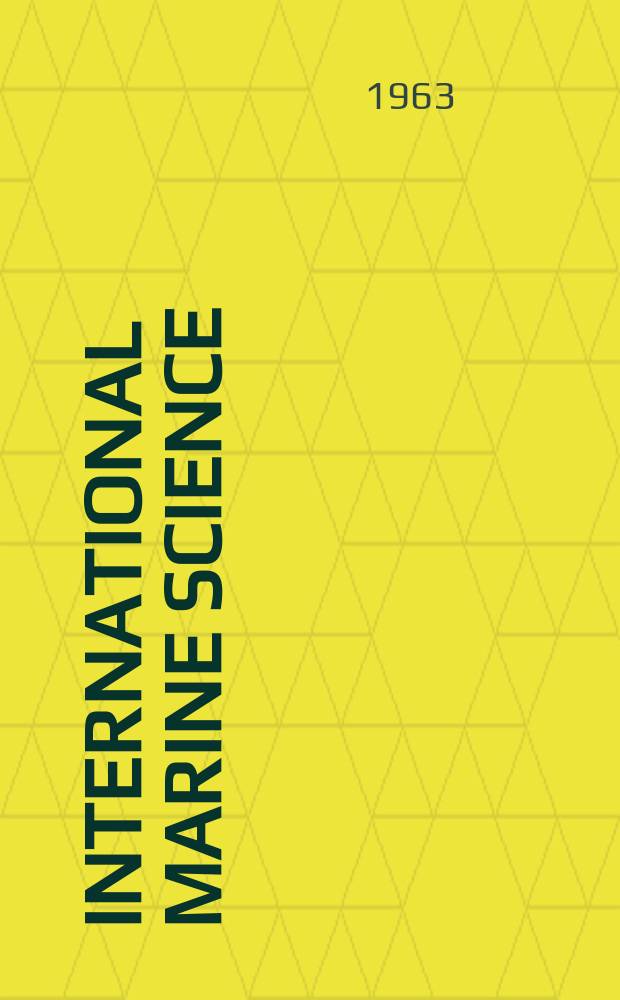 International marine science : A quarterly prepared jointly by the United nations educational scientific and cultural organization and the Food and agriculture organization of the United nations