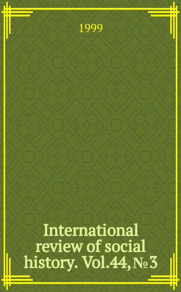 International review of social history. Vol.44, №3