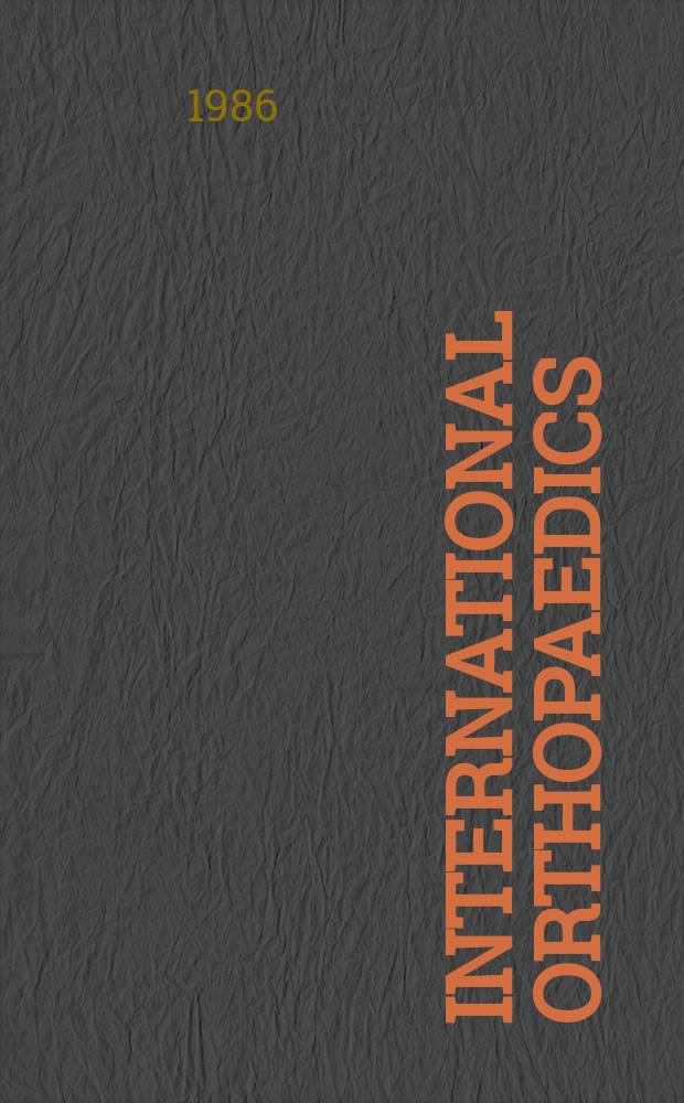 International orthopaedics : Offic. j. of thé Soc. intern. de chirurgie orthopédique et de traumatologie