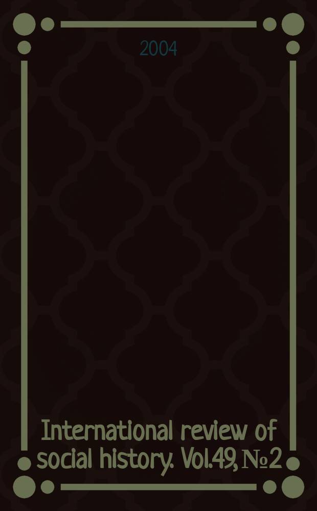 International review of social history. Vol.49, №2