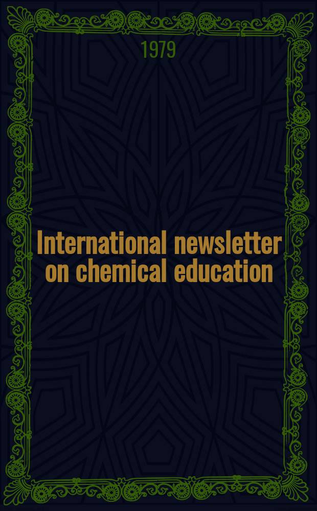 International newsletter on chemical education