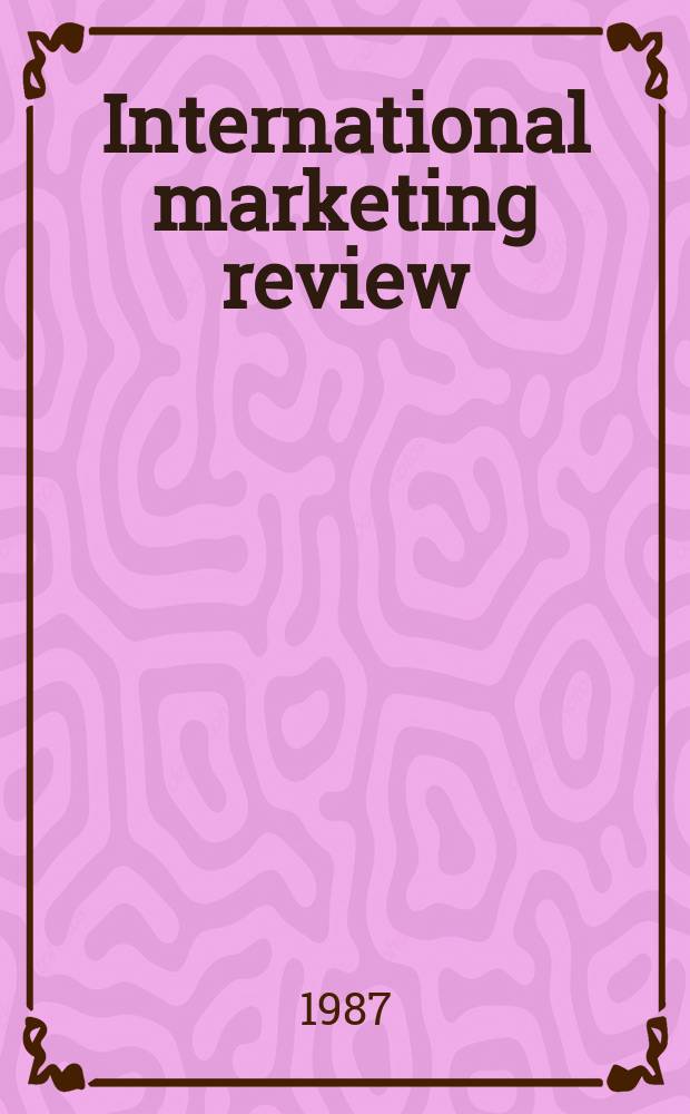 International marketing review : A Centaur publ