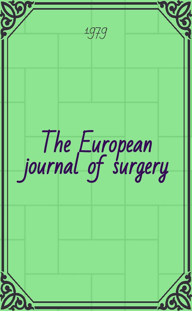 The European journal of surgery