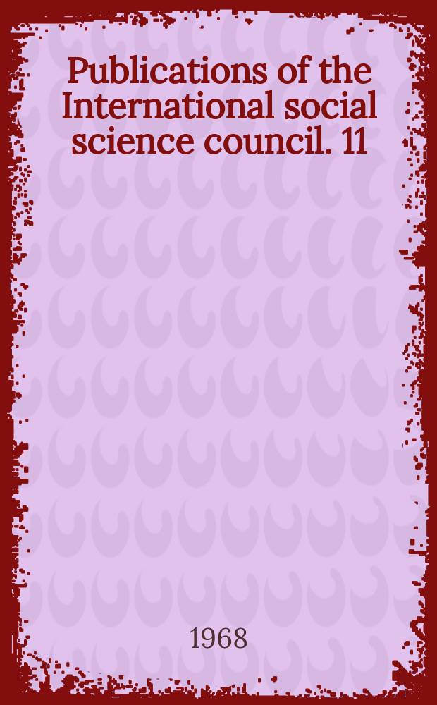 Publications of the International social science council. 11 : Zavalloni, M.Adolescents values in a changing society