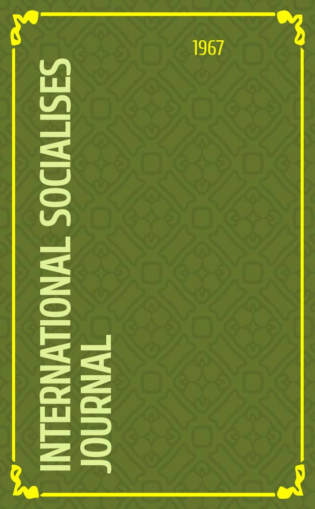 International socialises journal