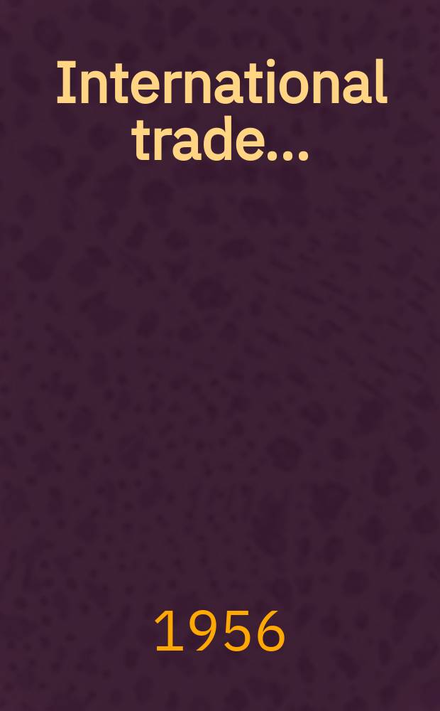 International trade...