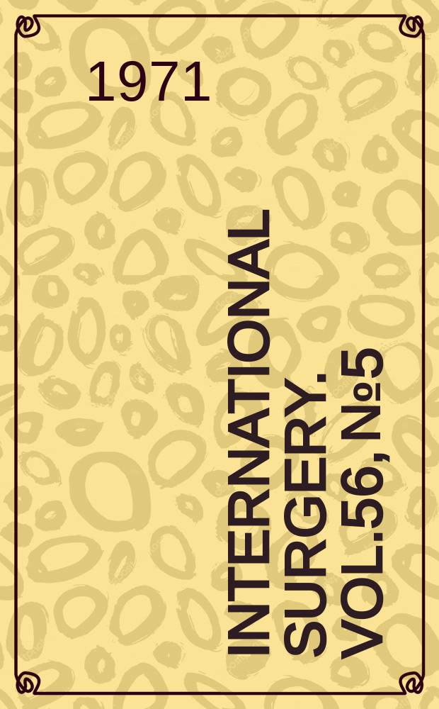 International surgery. Vol.56, №5