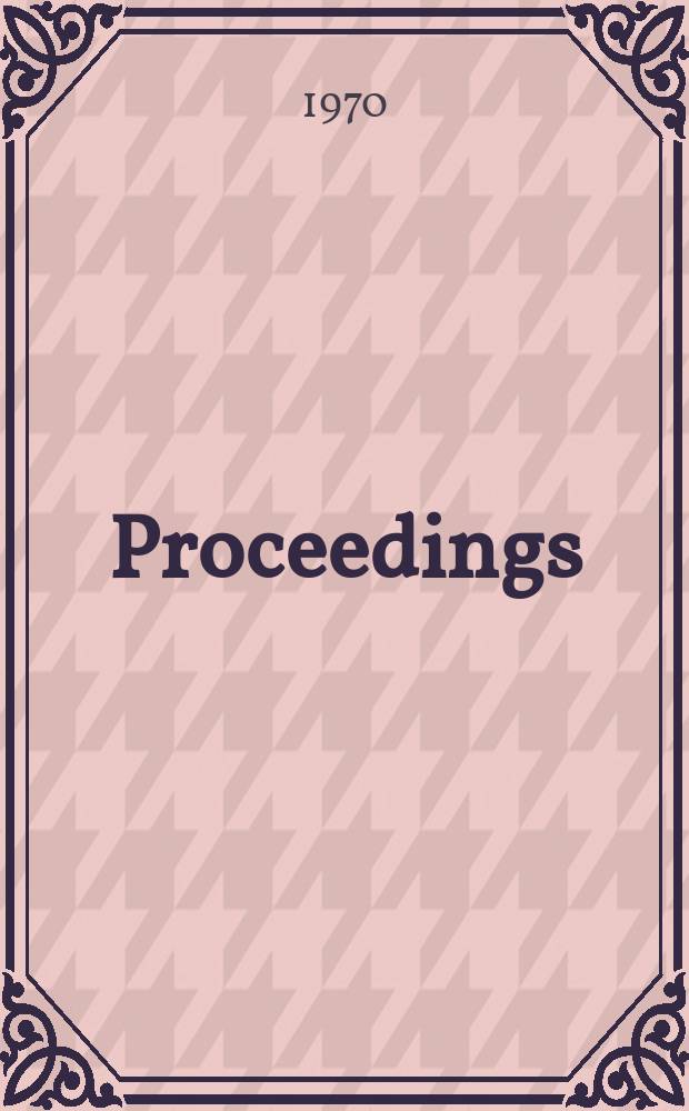 [Proceedings]