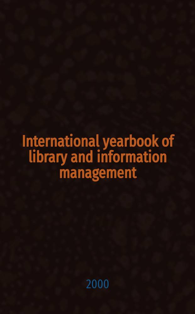 International yearbook of library and information management