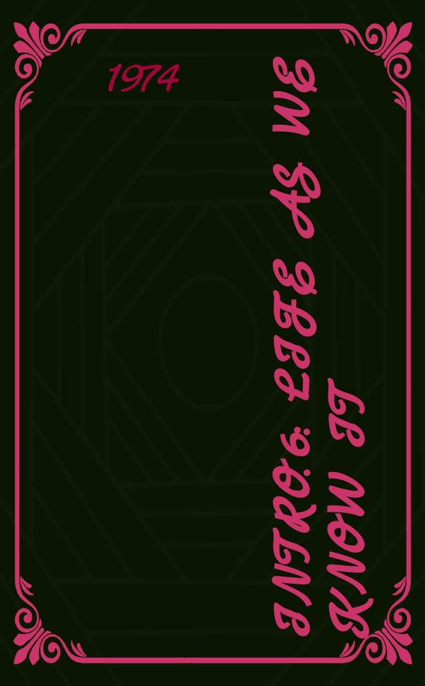 Intro. 6 : Life as we know it