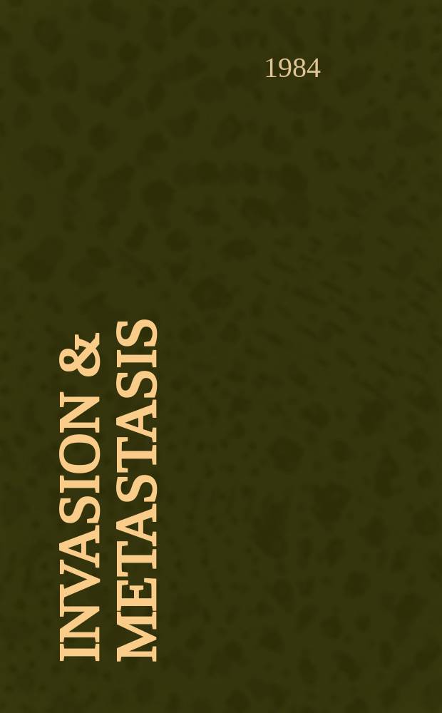 Invasion & metastasis : J. of cancer dissemination a. tumor cell heterogeneity