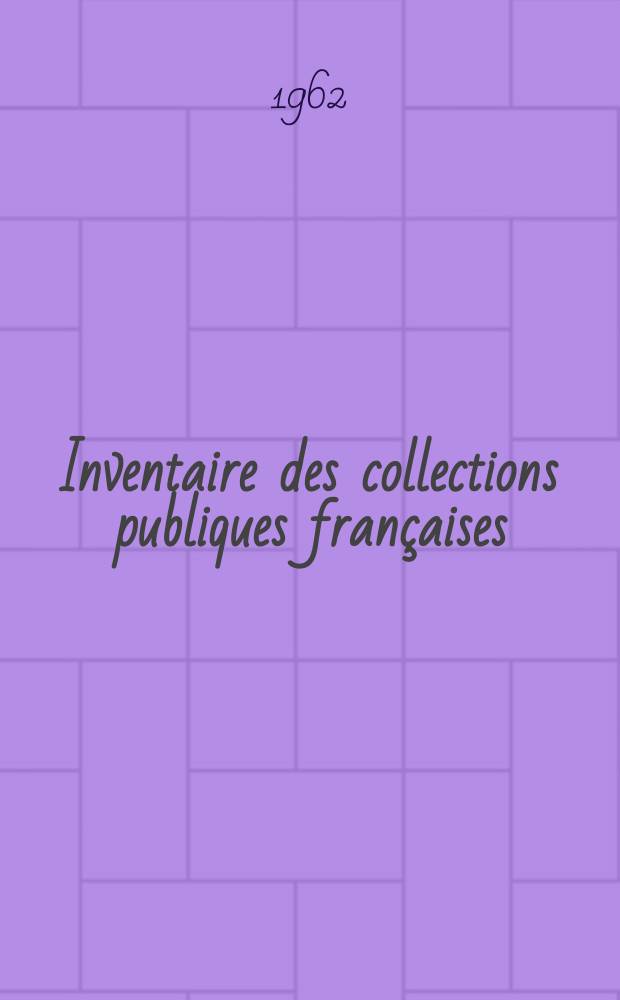 Inventaire des collections publiques françaises