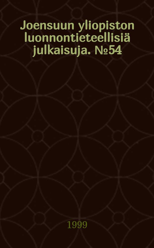 Joensuun yliopiston luonnontieteellisiä julkaisuja. №54 : Regulation of cardiac contractility in fish ...