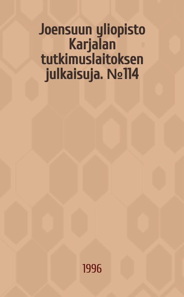 Joensuun yliopisto Karjalan tutkimuslaitoksen julkaisuja. №114 : Kyläläiset, Kansalaiset
