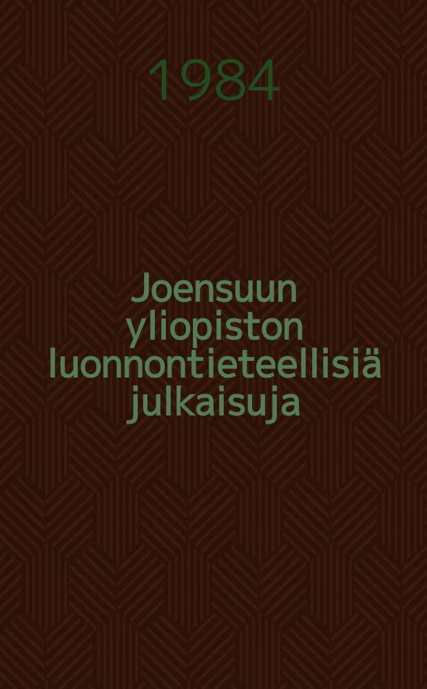 Joensuun yliopiston luonnontieteellisiä julkaisuja