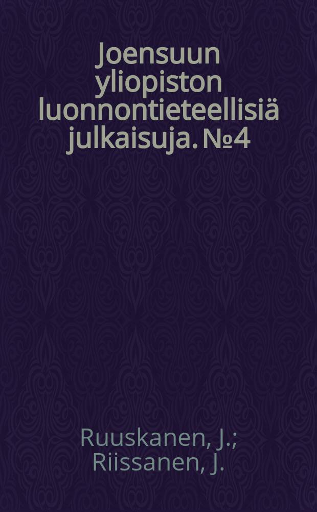 Joensuun yliopiston luonnontieteellisiä julkaisuja. №4 : On the general behavior of Mie ...