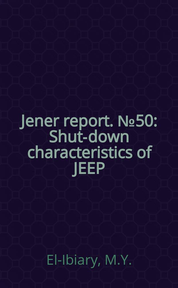 Jener report. №50 : Shut-down characteristics of JEEP