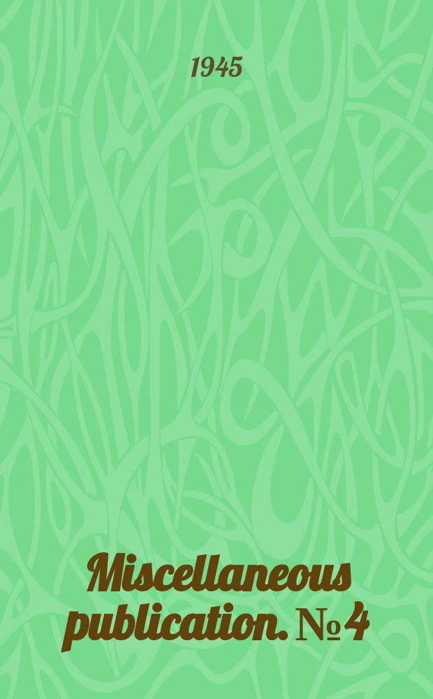 Miscellaneous publication. №4 : Survey of the literature on Brazil of sociological significance published up to 1940