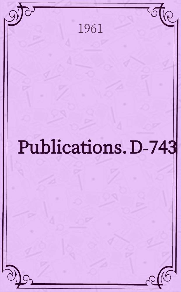 [Publications]. D-743 : Elastic scattering of 2.8 and 6.8 Be V/c negative pions in carbon