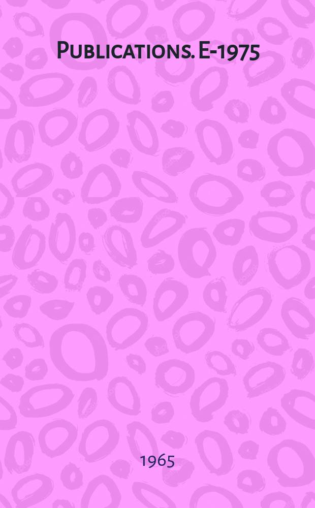 [Publications]. E-1975 : Infrared asymptotics of the green functions