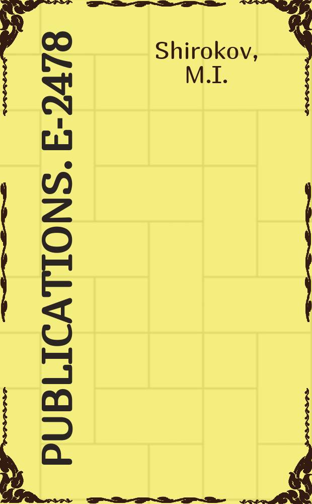 [Publications]. E-2478 : Time and energy in quantum mechanics