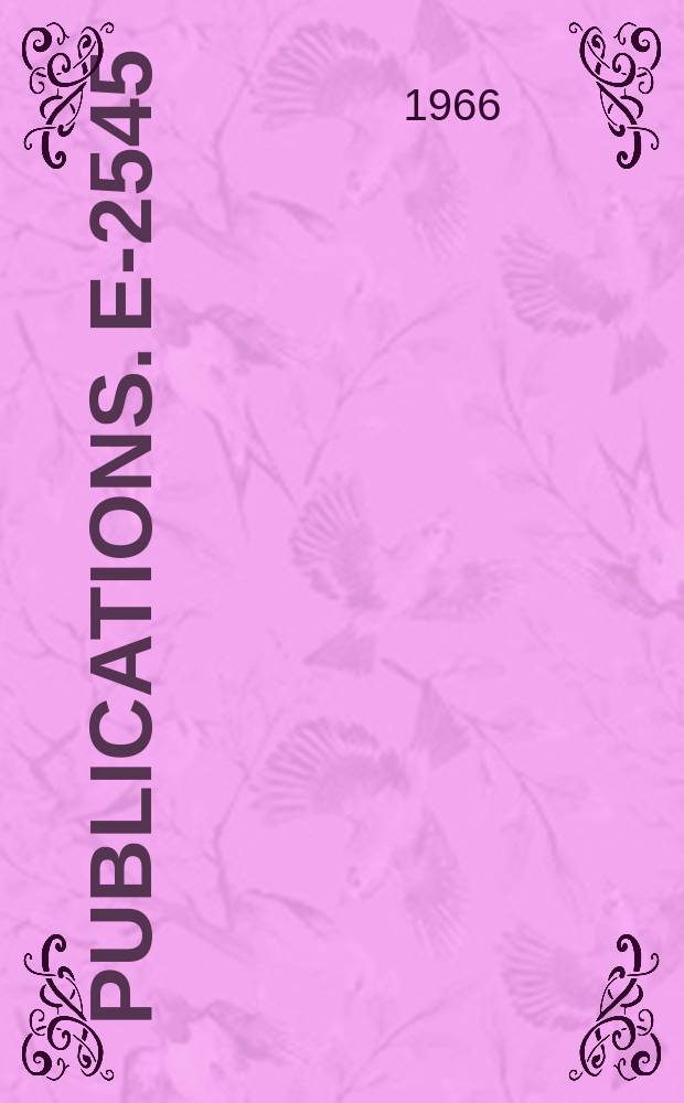 [Publications]. E-2545 : SU(6) and the operators CPT and C