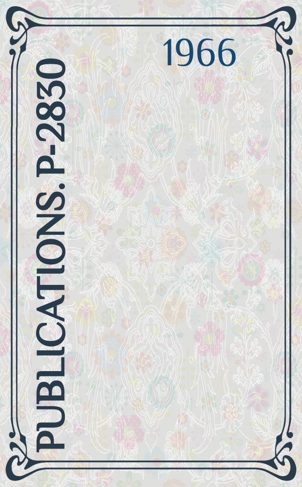 [Publications]. P-2830 : Nuclear rsearch carried out of at IBR
