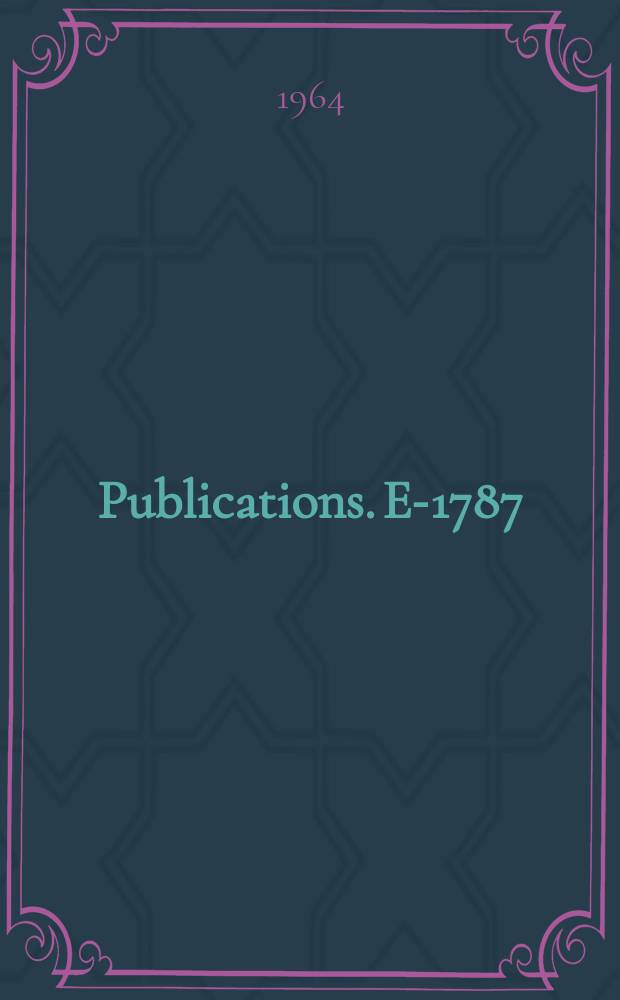 [Publications]. E-1787 : Weak interactions