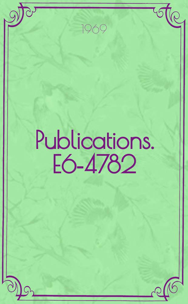 [Publications]. E6-4782 : Decay of ¹⁶⁷Yb