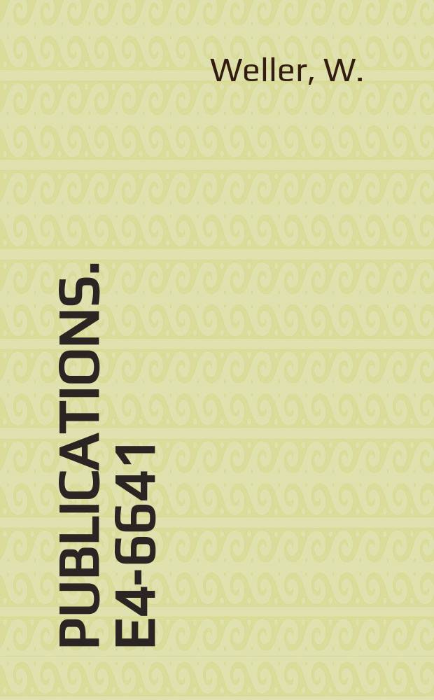 [Publications]. E4-6641 : Metal-insulator ...