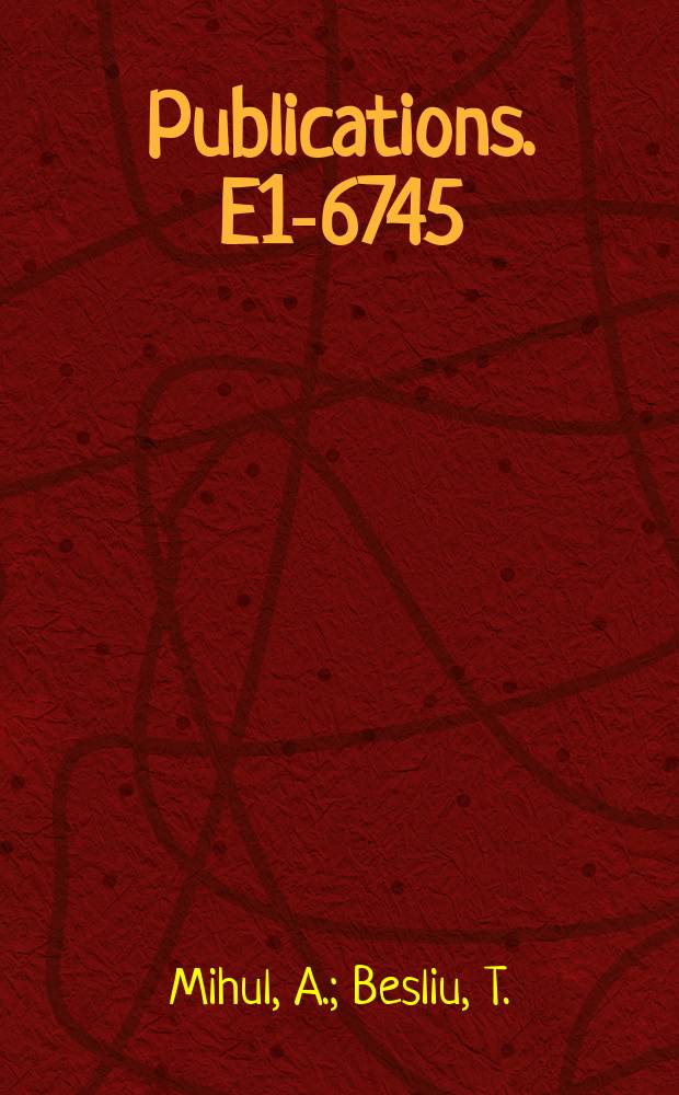 [Publications]. E1-6745 : Average quantum number particle