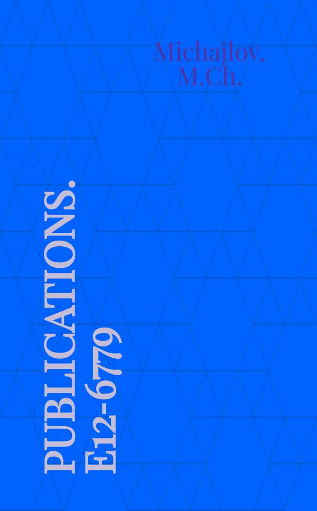 [Publications]. E12-6779 : A correlation ...