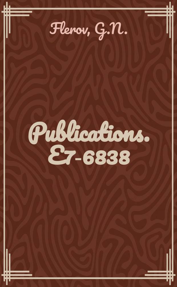 [Publications]. E7-6838 : Global properties ...