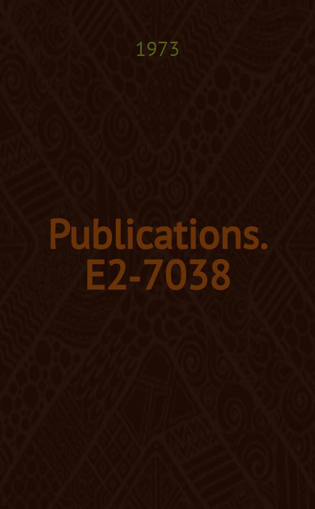 [Publications]. E2-7038 : Energy of magnetic excitations