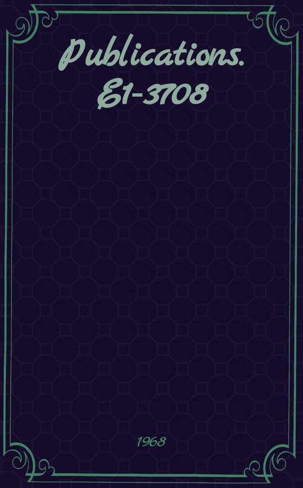 [Publications]. E1-3708 : Elastic scattering of 660 MeV protons on LMN crystals