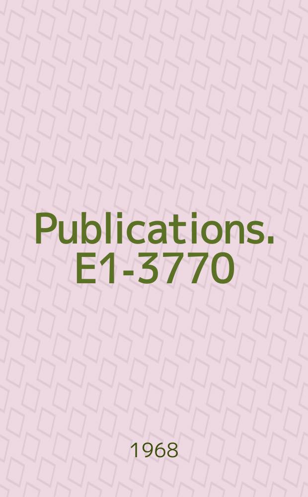 [Publications]. E1-3770 : Observation of the Ø → e⁺e⁻ decay