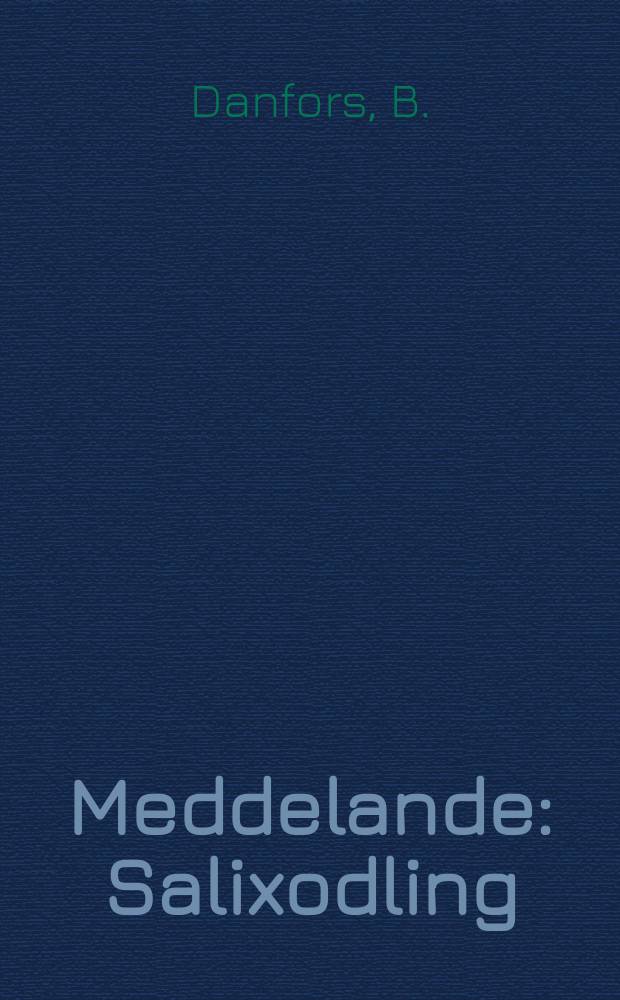 Meddelande : Salixodling
