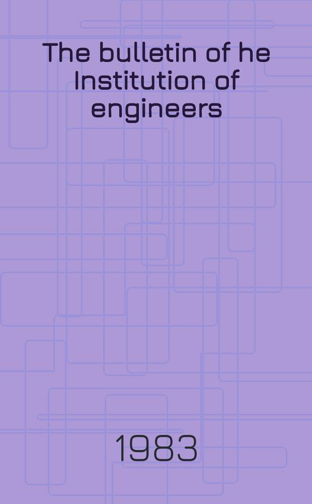 The bulletin of he Institution of engineers (India). Vol.33, №6 : (Special issue on energy)