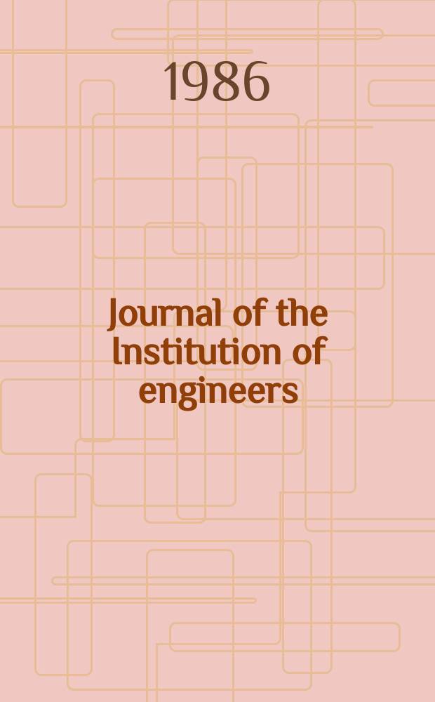 Journal of the Institution of engineers (India). Aerospace engineering division